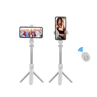 China XT-09 Digital Camera 5-Section Tripod White Extendable 360 ​​Selfie Stick Built-in Phone Holder Universal Selfie Stick for sale