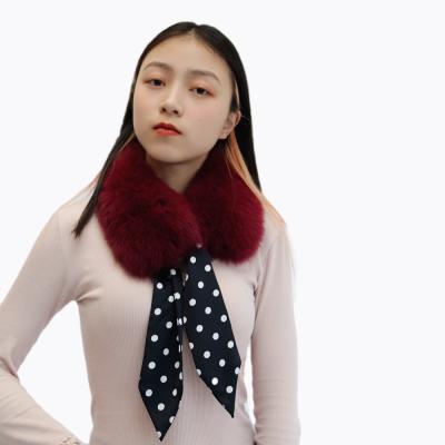 China Factory Price Real Fox Fur Collar Scarf Women Cheap Winter Warm Fashionable Real Fox Fur Collar Scarf Women for sale