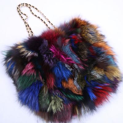 China Fashion Charm Sale Furry Pom Handbag Furry Uk Chiltern Accessory Clutch Bag for sale