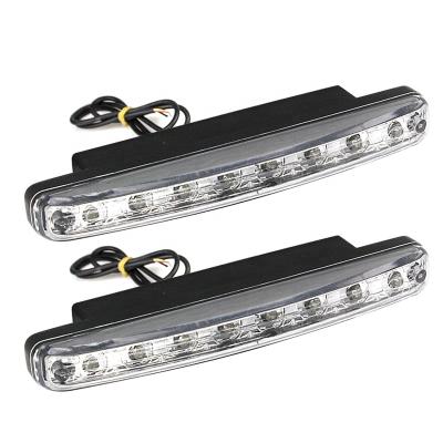 China White Motorbicyle Caini LED Daytime Running Lights Bead 8 DRL Light Bar Parking 12V DC Head Lamp for sale