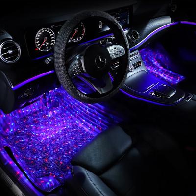 China Automotive Industry Dremote Control Car Foot Star Projector Lights 12v RGB Car Led Foot Lights Car Foot Atmosphere Light for sale