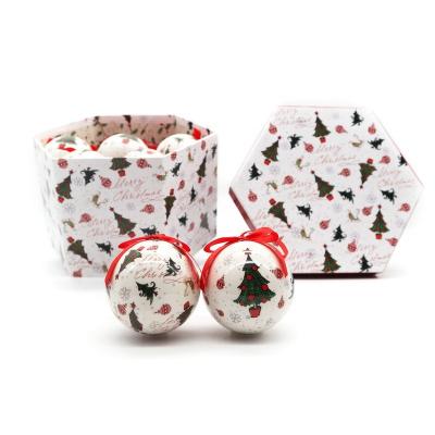 China 14pcs Polyfoam Christmas Decoupage Baubles in Gift Box for sale