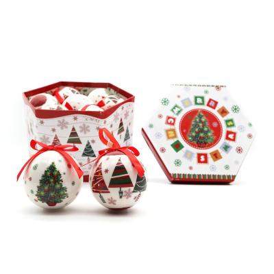 China Christamas Tree Decoration 14pcs Christmas Decoupage Balls In Gift Box for sale