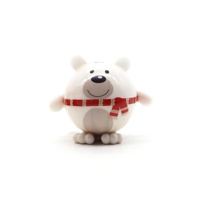 China Christamas Tree Decoration 80mm Polyfoam Bear 3D Christmas Bauble for sale