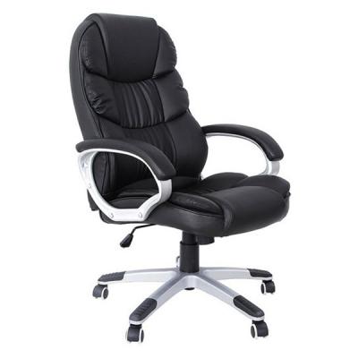 China China Wholesale Black Erognomic Adjustable PU Leather Office Chair Big And Tall Chair Executive Office Chair (Height) for sale