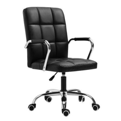 China Adjustable Rolling Black (Height) PU Leather Chair Modern Office Furniture Computer Chair for sale