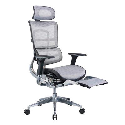 China (Size) Gray Modern Executive Arm Chair Luxury Adjustable Guangdong 4 Locking Position Ergonomic Office Chair Adjustable Lumbar for sale