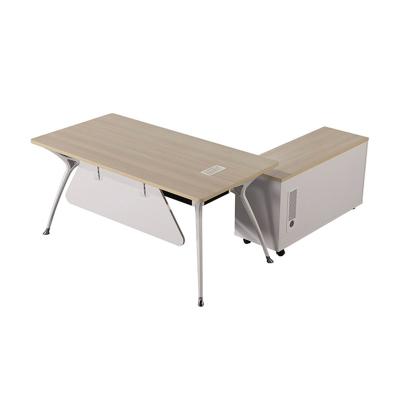 China Easy Compiled Simplicity Simple Design I Shaped Computer Desk Metal Frame Office Executive for sale