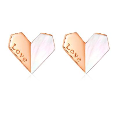 China 2022 Beautiful Fashion Korean Jewelry Summer Shell Heart Stud 925 Sterling Silver Earrings For Women de mer for sale