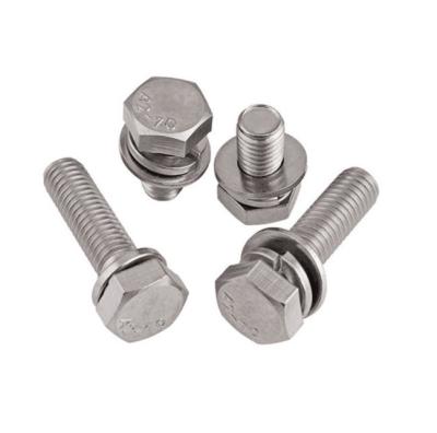 China China factory hex flat head bolts spring washers and gaskets combination triple screws for sale