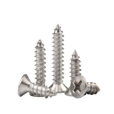 China Flat Cross Recessed Tapping Screws Stainless Steel Pan Head Self Tapping Screws for sale