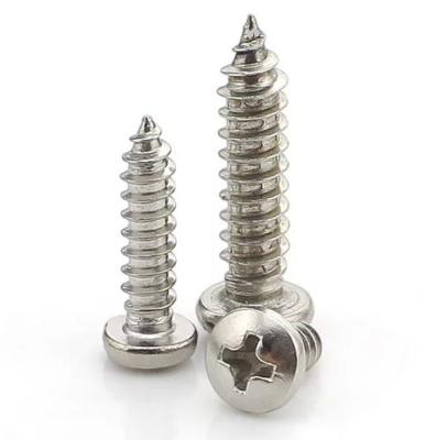 China Flat Cross Recessed Tapping Screws Stainless Steel Pan Head Self Tapping Screws for sale