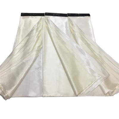 China New Style 75dx150d Tear-resistant Elegant White Satin Fabric 280cm For Curtain Cloth for sale