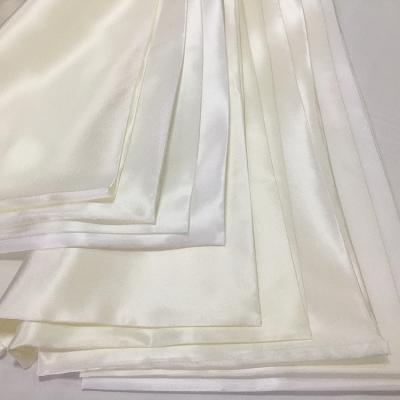 China China Wholesale Tear-Resistant White Glossy Satin Roll For Curtain Fabric Supplier for sale