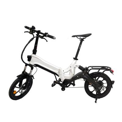 China Magnesium Alloy China Factory Removable Battery 16inch 48V 400W Folding Mountain Bike Electric Bicycle for sale