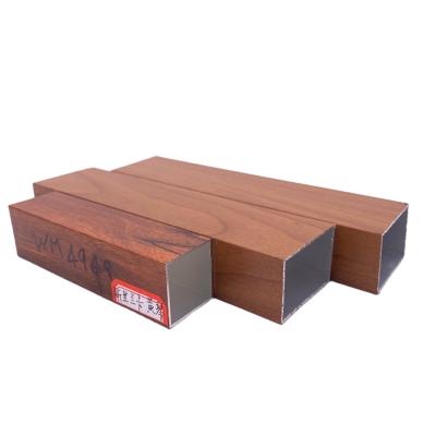 China Aluminio Color Madera Tubo de Aluminio Grade 6000 Series Aluminium Profile for Window for sale