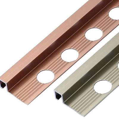 China Powder Coating Aluminum Profile T Channel Transition Metal Tile Trim for Renovation for sale