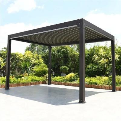 China Waterproof Louvre Roof Louver Gazebo Outdoor Aluminum Pergola with Modern Design for sale