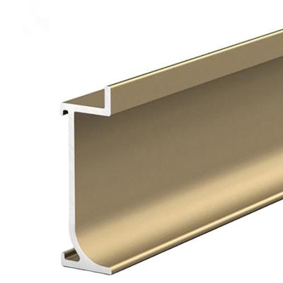 China Aluminium Alloy Profile Black Skirting Board with LED Wall Aluminium Skirting Profile for sale