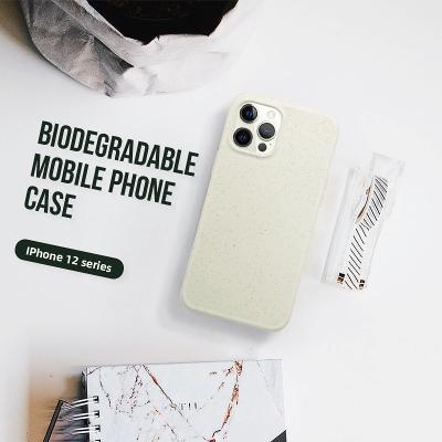 China Fanshion Simple pbat fully biodegradable eco compostable phone case for iphone 12 5.4 6.1 6.7 for sale