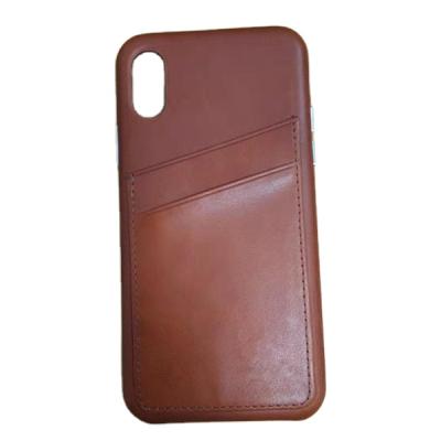 China Sustainable& Freeone Innerside Microfiber Card Holder High Quality Soft Genuine Leather Cell Phone Case For Iphone XR for sale