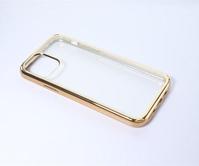 China Transparent+colorful Case Freeone Gold Electroplate Mobile Case For Iphone 11 for sale