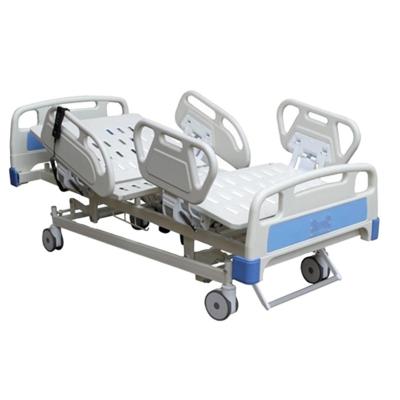 China Metal ABS Hospital Ultrasound Examination Patient Bed Electric Remote Control Can Lift And Fold ICU Bed for sale