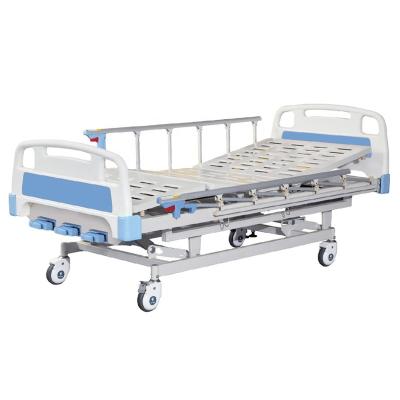 China Metal Support Customized Medical Triple Function Manual Hospital Bed B1A Grade 3 Years Warranty for sale