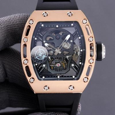 China Manufacturer Supply Waterproof Luminous Wrist Men's Luxury Golden Automatic Tourbillonl Titanium Skeleton Date Watch. for sale