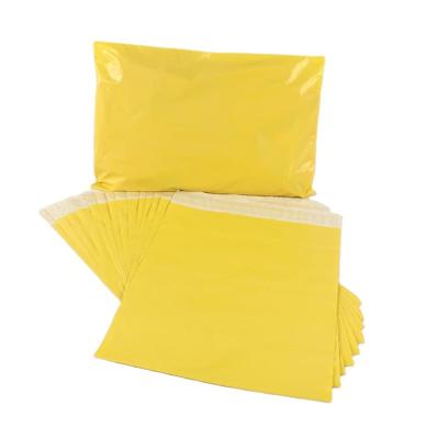 China Explosion-proof small edge ware improvement packaging consignment bags custom yellow logo polythene consignment mailing bag for sale