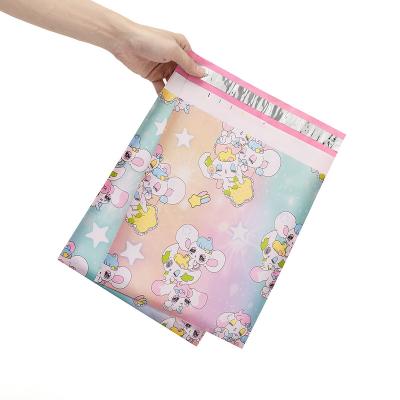 China Business& Beautiful Poly Factory Advertisement Custom Pink Plastic Messenger Bag Pack Shopping Shipping Bag For Garment Accessories Plastic Mailing Bags for sale