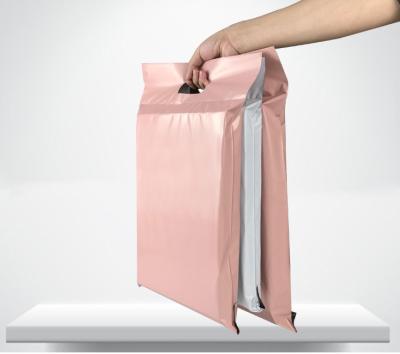 China Customized Waterproof Plastic Self Seal Bag Pink Handbag Polyethylene Envelope Mailing Strong Adhesive For Clothing Carrying for sale