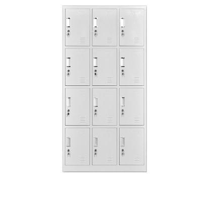 China Metal Steel Sheet Locker Room Station School Moisture Proof Gym Customize High Quality Cell Phone 12 Door Storage Employee Steel Lockers for sale