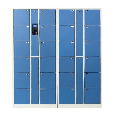 China 24 door fingerprint identification hot moisture proof electronic lockers/biometric lockers/locker with fingerprint for sale