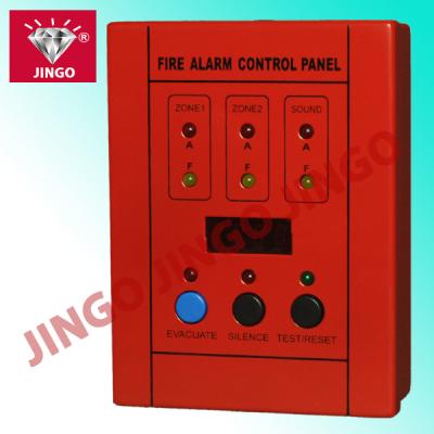 China Electronic DC24V conventional fire alarm systems control Slave panel 2 zones for sale