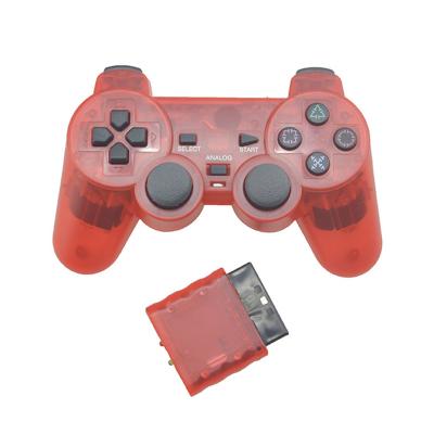 China Transparent Vibration Motor Color Vibration Control Game Wireless Controller for Ps2 Wireless Gamedpad for sale