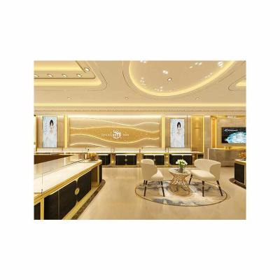 China Modern Style Luxury Jewelry Cabinet Gold Display Showcase For Jewelry Shop And Counter for sale