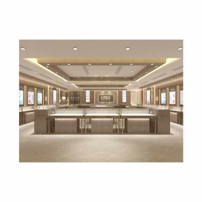 China Custom Glass Jewelery Modern Style Luxury Showcase Display Sales Counters Retail Store Furniture Showcase Jewelery Display Cabinet for sale