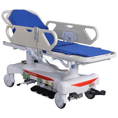 China Functions Available Wholesale Adjustable Clinic Multi Height Transfer Emergency Room Hospital Medical Patient Electric Transport Stretcher for sale