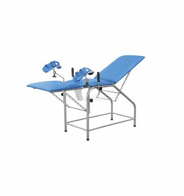 China Hospital High Quality Portable Adjustable Medical Stainless Steel Gynecology Examination Patient Bed AG-PLJCC-01 for sale