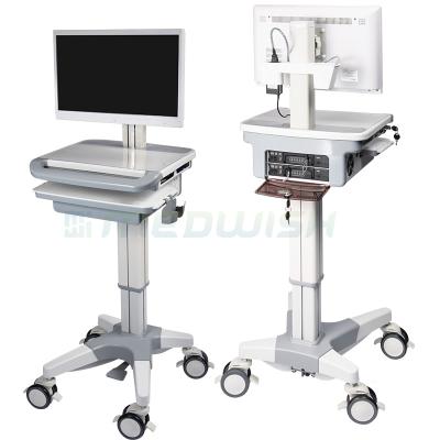 China Modern Medical Laptop Workstation Hospital Emergency Nursing Mobile Trolley Station AG-WT008 ABS Computer Material for sale