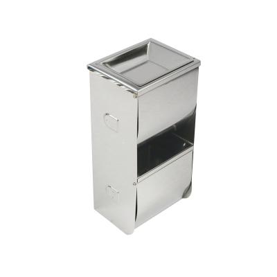 China Modern Double Stainless Steel Toilet Paper Roll Paper Holder for sale