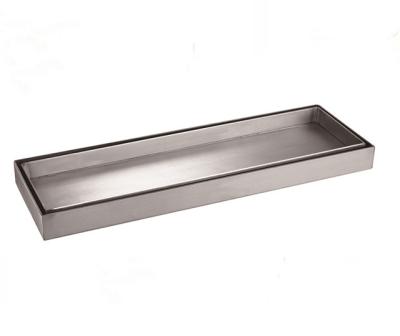 China Modern Long Style Hotel Shower Room Bathroom Stainless Steel Hidden Floor Drain for sale