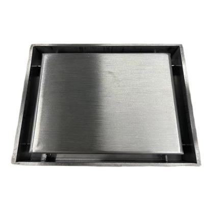 China Modern Long Style Hotel Shower Room Bathroom Stainless Steel Hidden Floor Drain for sale