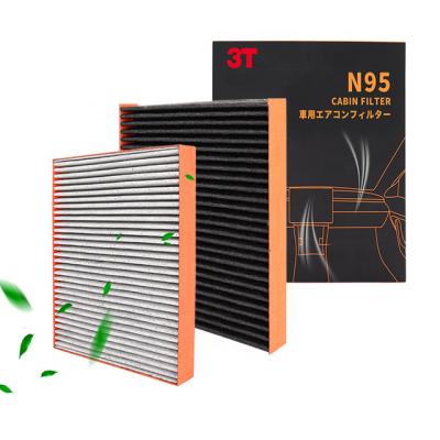 China Against dirt filtration efficiency 95% remove PM2.5 fresh air 4 layers activated carbon air cabin filter f250 for sale