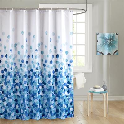 China Durable Hot Sale High End Thickened Polyester Designer Toilet Waterproof Bathroom Hotel Custom Shower Curtain for sale