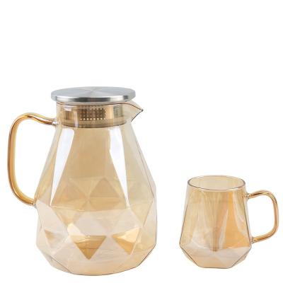 China Color Viable Design Honey Beverage Kettle High Temperature Resistance Cold Tea Pot With Lid for sale