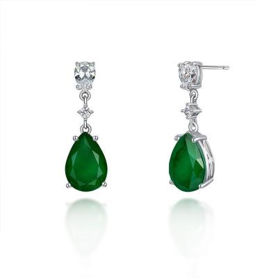 China 2021 new 925 sterling silver CLASSIC INS jewelry earrings jewelry green retro jewelry earrings accessories for sale