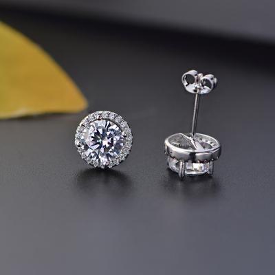 China CLASSIC Grade Diamond Earrings S925 Sterling Silver Jewelry Earrings Hot Selling Silver Jewelry Fashion for sale