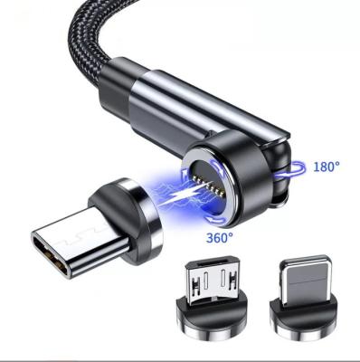 China High Quality 540 Degree Rotation Speed ​​Magnetic Fast Charging Fast Charging Cable 3 In 1 Usb Data Bank Power Cables for sale